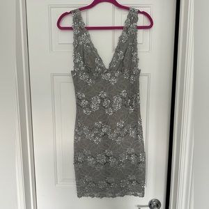 Stunning grey/silver Marciano mini dress